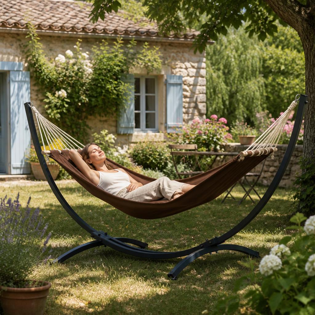 Hamac suspendu marron - Grande taille | Magali
