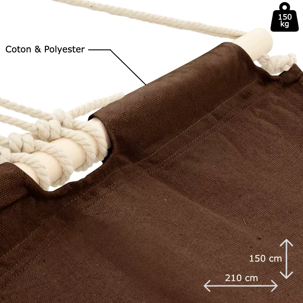 Hamac suspendu marron - Grande taille | Magali