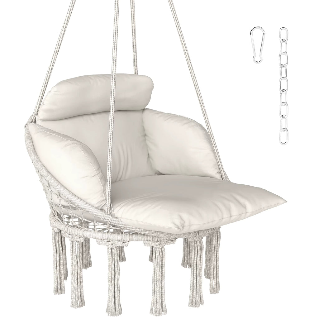 Fauteuil suspendu à franges | Evora