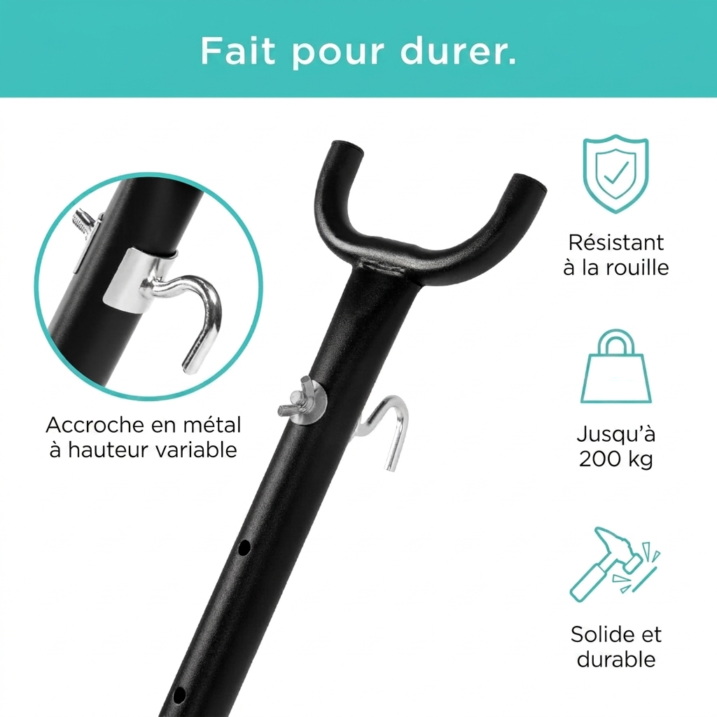 Support de hamac en acier 200kg | Ulysse